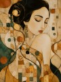 Elegantes Porträt als Gallery Print oder Kunstdruck mit goldenen Akzenten