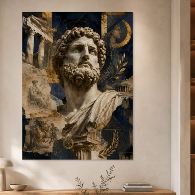 Klassische Büste und Galerie Leinwand für Wandbild