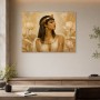 Elegantes Porträt mit Lotusblüten, Acrylbild oder Kunstdruck