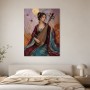 Elegante Musikerin mit Pipa, Kunstwerk oder Modernes Wandbild
