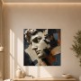 Antike Skulptur als Wandbild oder Gallery Print mit abstrakten Farbfeldern