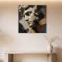Antike Skulptur als Wandbild oder Gallery Print mit abstrakten Farbfeldern