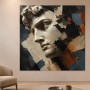 Antike Skulptur als Wandbild oder Gallery Print mit abstrakten Farbfeldern