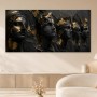 Abstraktes Wandbild mit goldenen Akzenten, Poster oder Leinwand