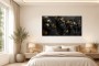 Abstraktes Wandbild mit goldenen Akzenten, Poster oder Leinwand