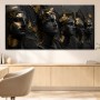 Abstraktes Wandbild mit goldenen Akzenten, Poster oder Leinwand
