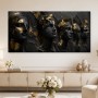 Abstraktes Wandbild mit goldenen Akzenten, Poster oder Leinwand