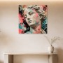 Antike Büste mit Blumen in Acrylbild oder Kunstwerk