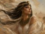 Ägyptische Königin als Leinwandbild oder Acrylbild mit goldener Eleganz