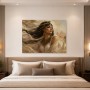 Ägyptische Königin als Leinwandbild oder Acrylbild mit goldener Eleganz