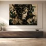 Mystische Moderne Kunst und Luxus Wandbild mit Medusa-Motiv