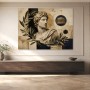 Antikes Porträt als Kunstdruck oder Modernes Wandbild in Gold und Blau