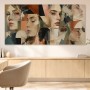 Porträts in geometrischer Komposition als Kunstwerk oder Wandbild
