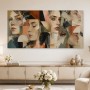 Porträts in geometrischer Komposition als Kunstwerk oder Wandbild