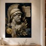 Antiker Krieger als Leinwandbild oder Poster mit goldenen Akzenten