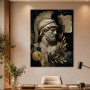 Antiker Krieger als Leinwandbild oder Poster mit goldenen Akzenten