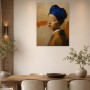Porträt mit blauer Turbannote, als Kunstwerk oder Wandbild