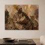 Afrikanische Kunst mit Trommler, als Poster oder Leinwand
