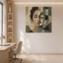 Abstraktes Porträt als Acrylbild oder Kunstdruck