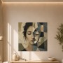 Abstraktes Porträt als Acrylbild oder Kunstdruck