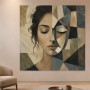 Abstraktes Porträt als Acrylbild oder Kunstdruck