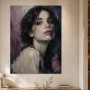 Expressives Porträt als Kunstwerk oder Wandbild mit dunkler Eleganz