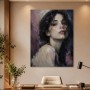 Expressives Porträt als Kunstwerk oder Wandbild mit dunkler Eleganz