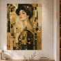 Porträt in Gold und Dunkelgrün, Kunstwerk oder Wandbild