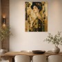 Porträt in Gold und Dunkelgrün, Kunstwerk oder Wandbild