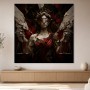 Symbolische Frauenfigur als Leinwand oder Acrylbild mit Waage
