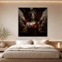 Symbolische Frauenfigur als Leinwand oder Acrylbild mit Waage