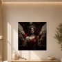 Symbolische Frauenfigur als Leinwand oder Acrylbild mit Waage