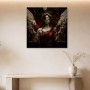Symbolische Frauenfigur als Leinwand oder Acrylbild mit Waage