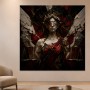 Symbolische Frauenfigur als Leinwand oder Acrylbild mit Waage