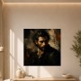 Dunkles Porträt zwischen Leinwandbild und Fine Art Print