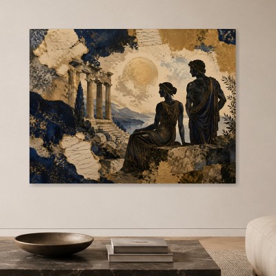 Klassisches Wandbild oder Fine Art Print mit antiker Küstenszene