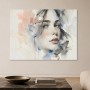 Elegantes Porträt als Kunstdruck und Wandbild in zarten Pastelltönen
