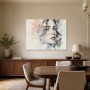 Elegantes Porträt als Kunstdruck und Wandbild in zarten Pastelltönen