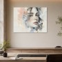 Elegantes Porträt als Kunstdruck und Wandbild in zarten Pastelltönen