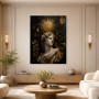 Antike Statue mit Goldakzenten als Wandbild oder Fine Art Print