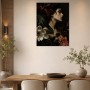 Elegantes Porträt mit Blüten als Fine Art Print oder Acrylbild