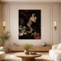 Elegantes Porträt mit Blüten als Fine Art Print oder Acrylbild