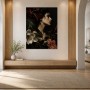 Elegantes Porträt mit Blüten als Fine Art Print oder Acrylbild