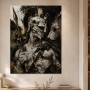 Griechischer Krieger in Gold und Schwarz, Kunstwerk oder Wandbild