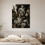 Griechischer Krieger in Gold und Schwarz, Kunstwerk oder Wandbild