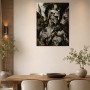 Griechischer Krieger in Gold und Schwarz, Kunstwerk oder Wandbild