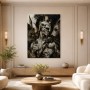 Griechischer Krieger in Gold und Schwarz, Kunstwerk oder Wandbild
