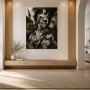 Griechischer Krieger in Gold und Schwarz, Kunstwerk oder Wandbild