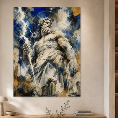 Majestätische Statue als Modernes Wandbild oder Kunstwerk