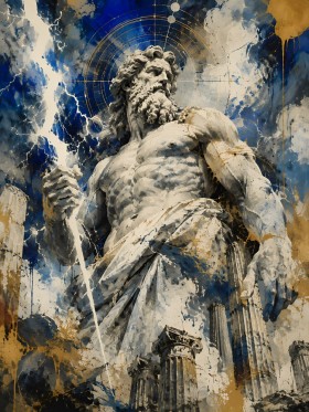 Majestätische Statue als Modernes Wandbild oder Kunstwerk Majestätische Statue als Modernes Wandbild oder Kunstwerk